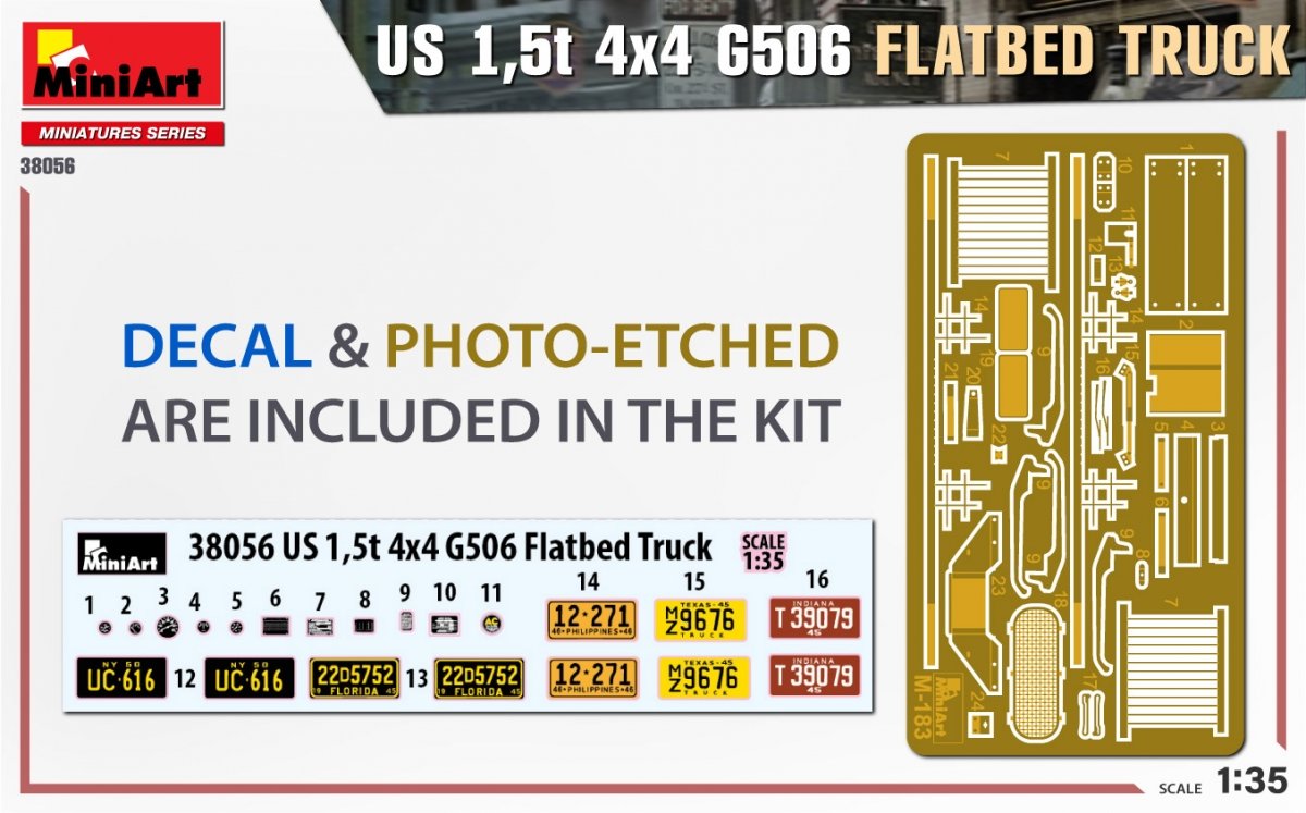 MiniArt 38056 US 1,5t 4×4 G506 FLATBED TRUCK 1/35 – Bild 2