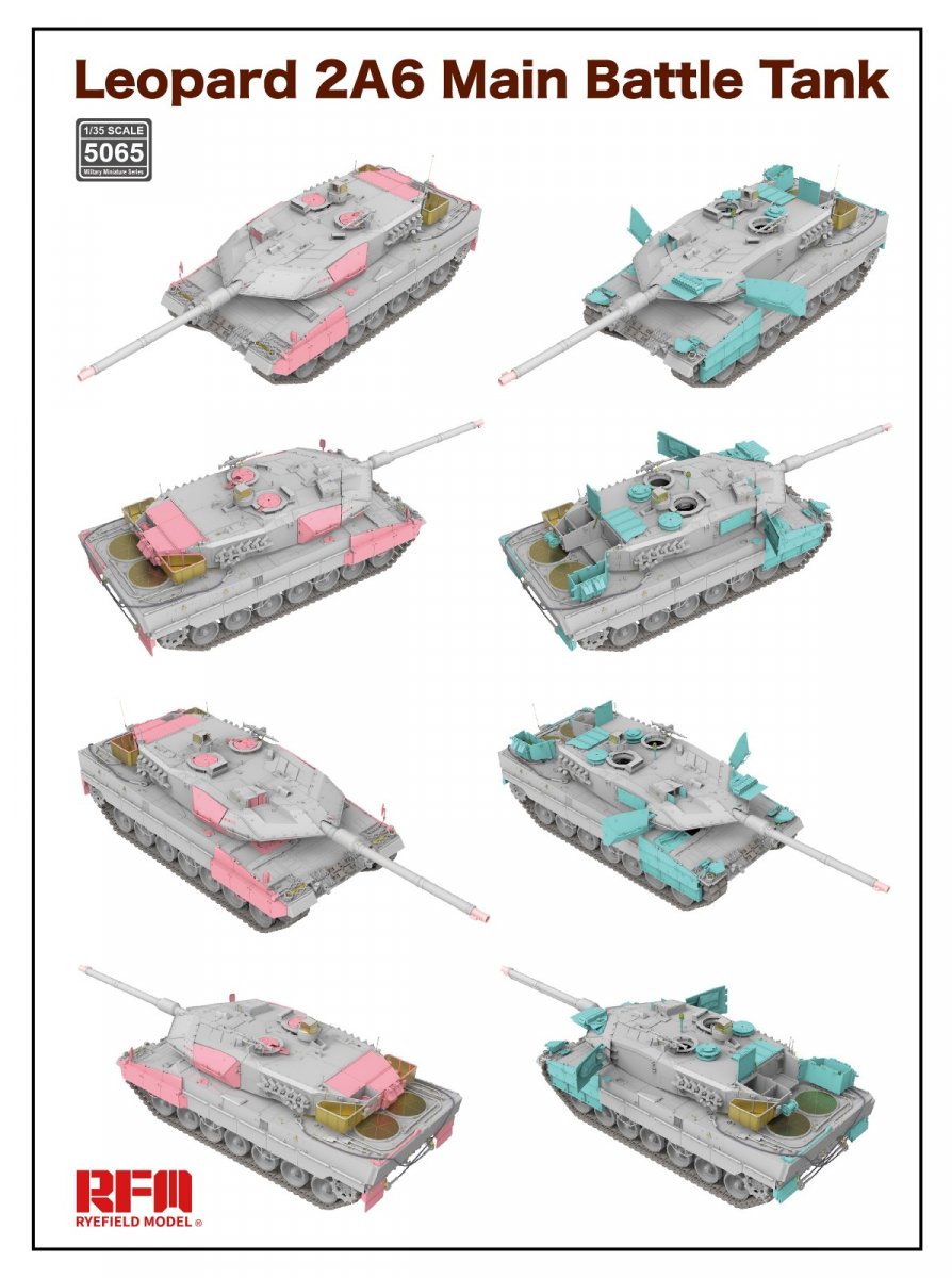 Rye Field Model 5065 Leopard 2A6 Main Battle Tank 1/35 – imagen 3
