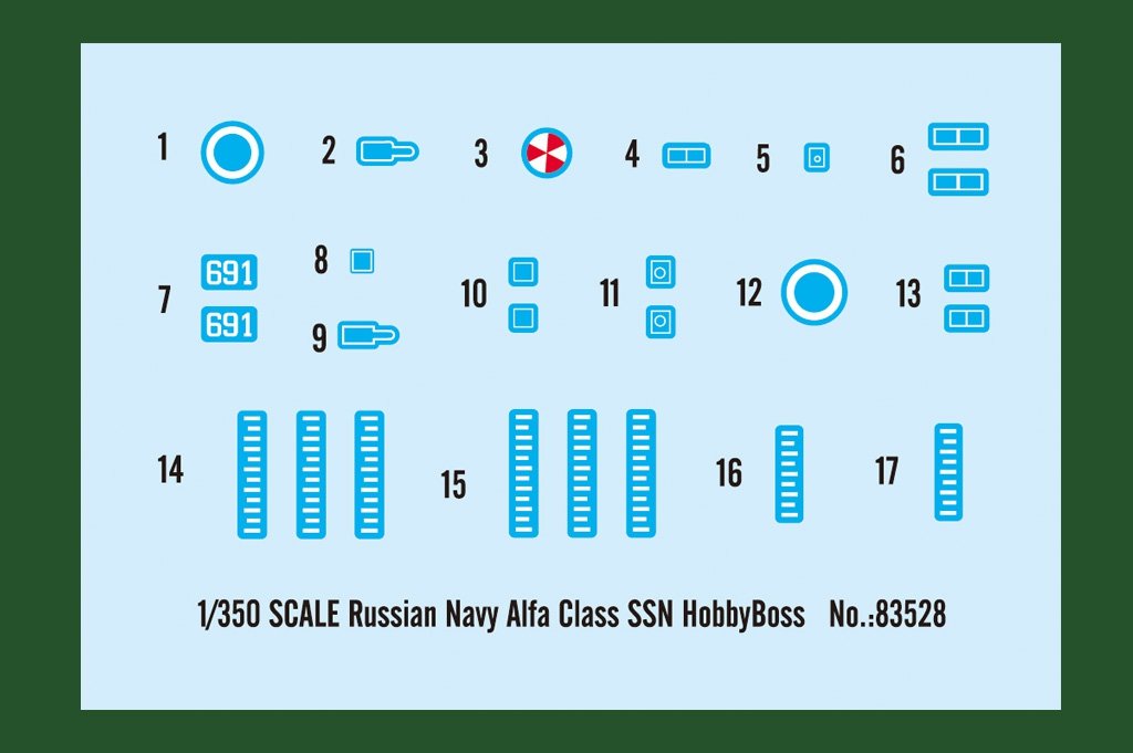 Hobby Boss 83528 Sous-marin nucléaire d&amp;#39;attaque de classe Alfa de la marine russe (1/350) – image 2