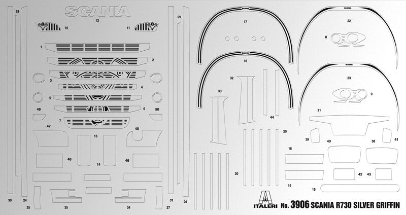 Italeri 3906 SCANIA R730 V8 STREAMLINE SILVER GRIFFIN – zdjęcie 16
