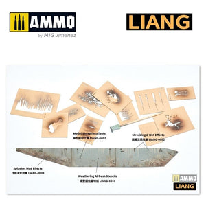 Liang 0002 Streaking &amp;amp; Wet Effects Airbrush Stencils – Bild 3