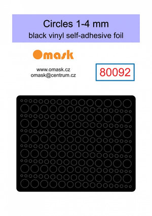 Omask X8001 Universal set 1 - black vinyl foil (80092, 80093, 80094, 80095, 80096) – imagen 2