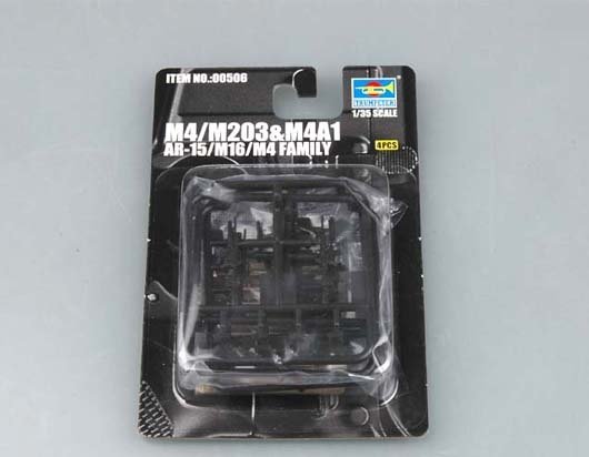 Trumpeter 00506 Mitrailleuse américaine AR-15/M16/M4 FAMILLE - M4/M203 et M4A1 1/35