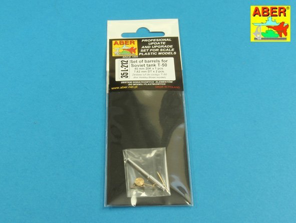 Aber 35L-212 Set of barrels for Soviet tank T-50 45 mm 20K x 1 pcs.; 7,62 mm DT x 2 pcs. 1/35 – Bild 7