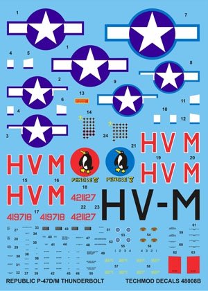 Techmod 48008 - Republic P-47D/M Thunderbolt 1/48
