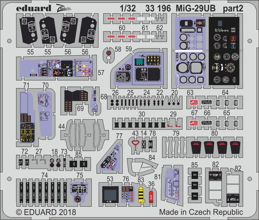 Eduard 33196 MiG-29UB TRUMPETER 1/32 – image 2