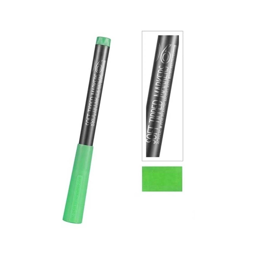 Stylo marqueur à pointe souple vert mécanique DSPIAE MK-06