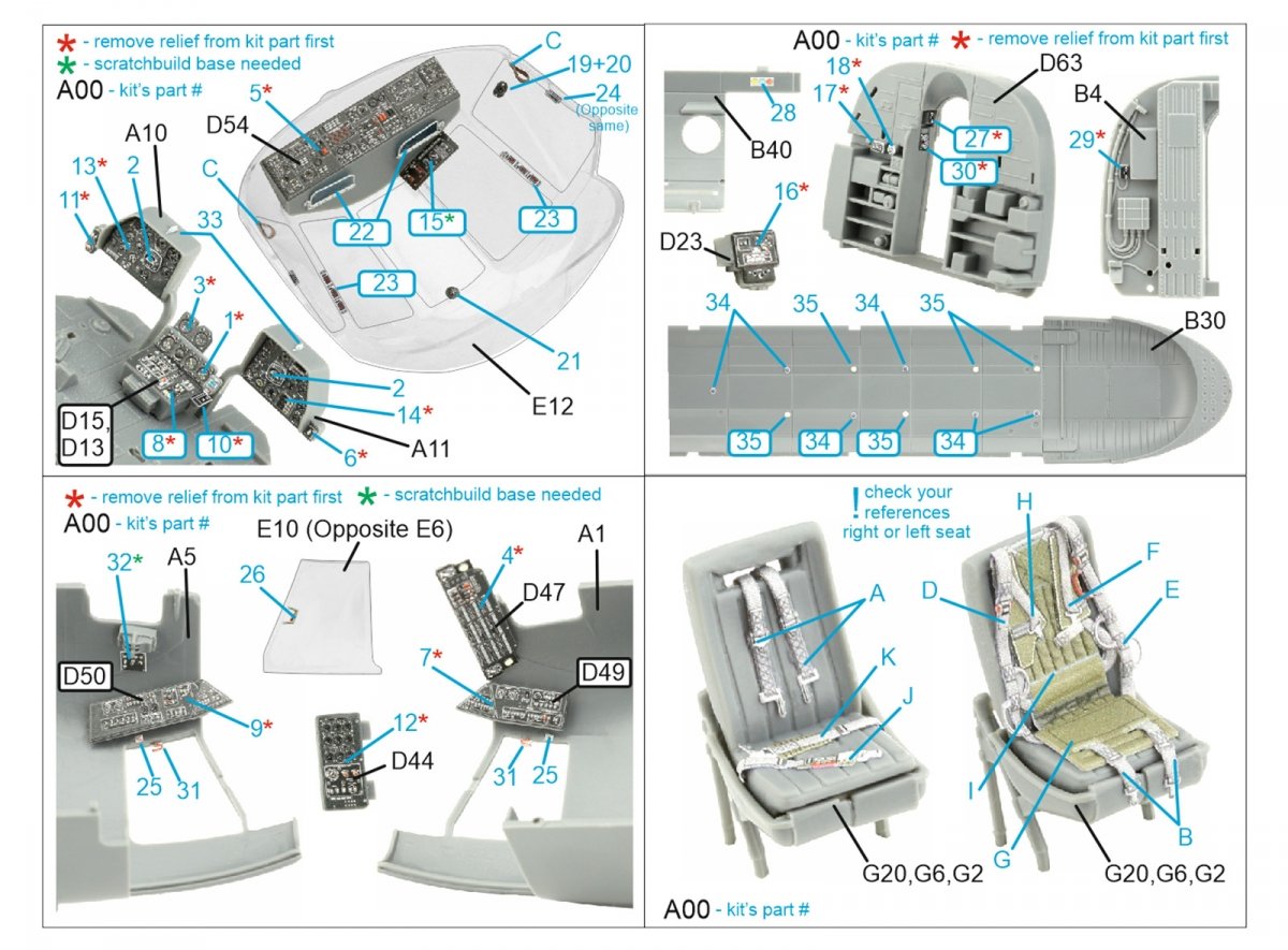 Intérieur imprimé en 3D et coloré sur papier décalcomanie Quinta Studio QD48381 Mi-17 (AMK) 1/48 – image 2