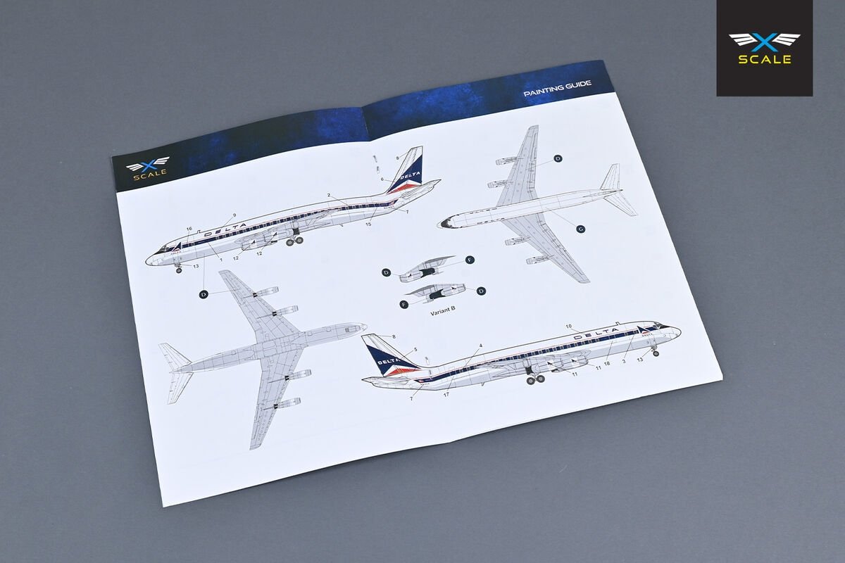 X-Scale 144001 Airliner DC-8-33 - Long-Range Narrow-Body Passenger Airliner 1/144 – Bild 2