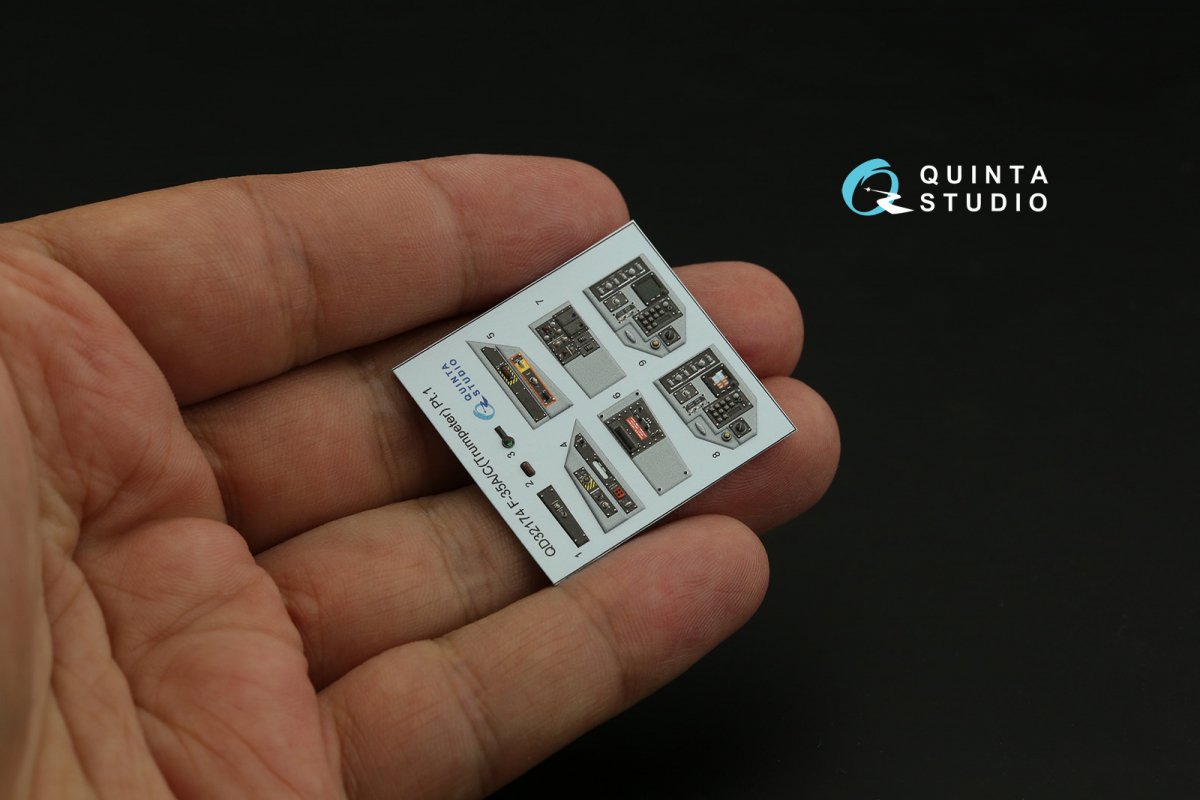 Quinta Studio QD32174 F-35A/C 3D-Printed &amp;amp; coloured Interior on decal paper (Trumpeter) 1/32 – immagine 6