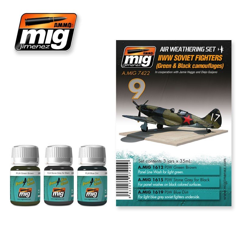 AMMO of Mig Jimenez 7422 WW II SOVIET AIRPLANES (Green &amp;amp; Black camouflages)