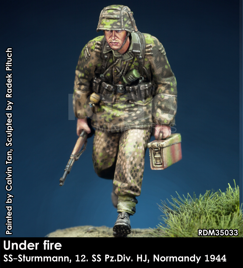 RADO Miniatures RDM35033 Sous le feu. W-SS Sturmmann, 12. SS-Pz.Div. HJ, Normandie 1944 1/35