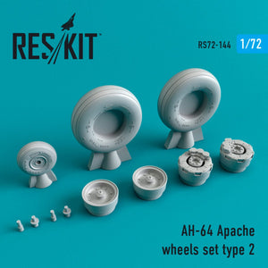 RESKIT RS72-0144 AH-64 &amp;quot;APACHE&amp;quot; TYPE 2 WHEELS SET 1/72