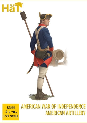 Hat 8344 American War of Independence - American Artillery (4 Cannons and Crew) 1/72
