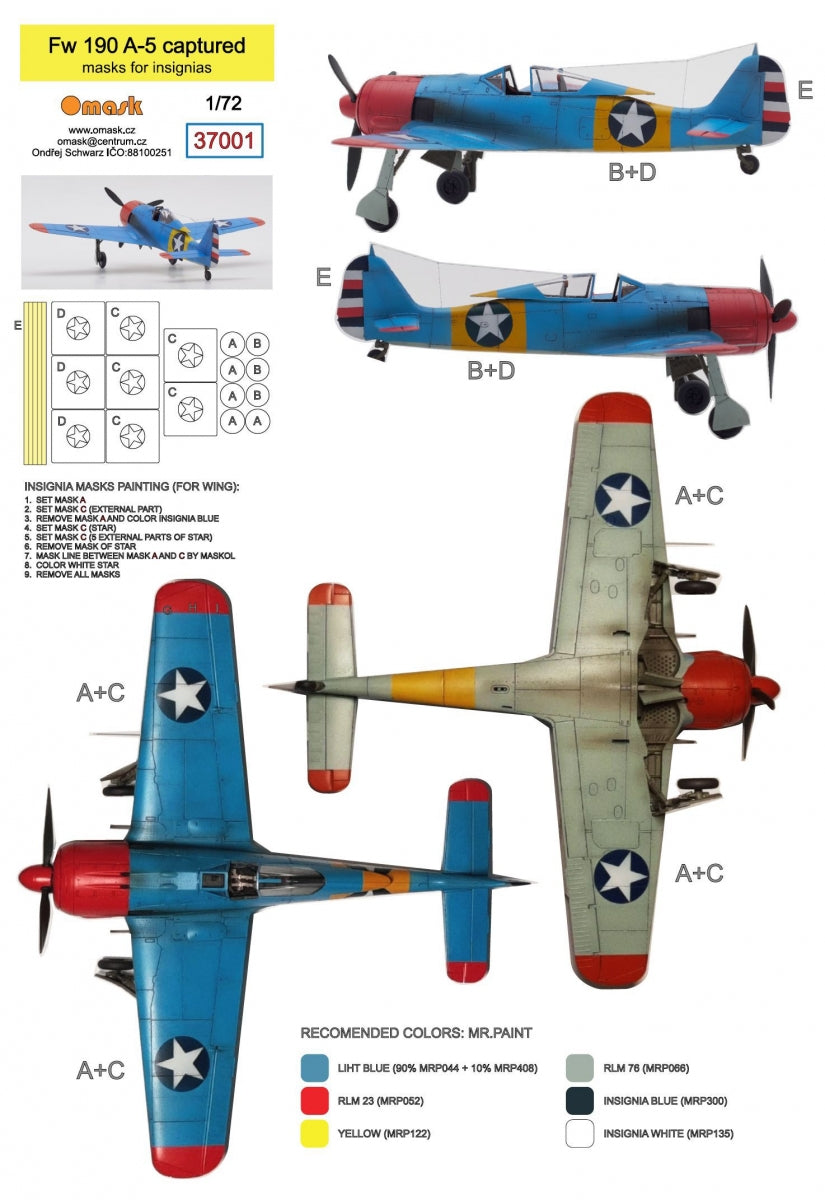 Omask 37001 Fw 190 A-5 Captured 1/72 – image 2