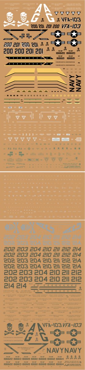 HobbyDecal AL48002V1 F/A-18F VFA-103 Jolly Rogers May 2006 1/48 – immagine 5