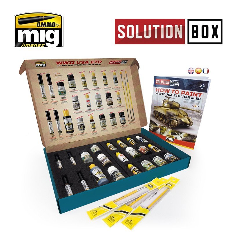 AMMO of Mig Jimenez 7700 WW II AMERICAN ETO SOLUTION BOX – immagine 4