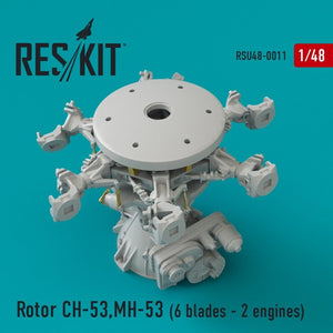 RESKIT RSU48-0011 Rotor CH-53, MH-53, HH-53 (Pave Low III, GA, GS, G, Sea Stallion) (6 pales - 2 moteurs) 1/48