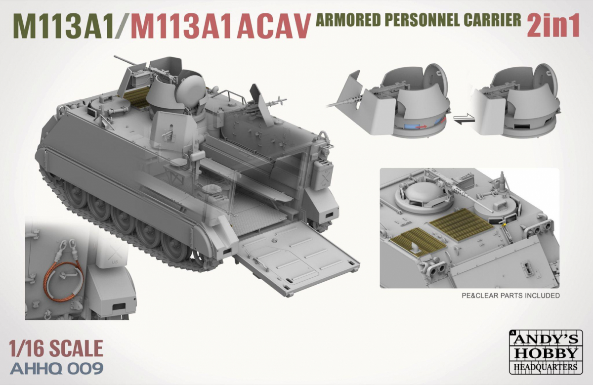 Andy&amp;#39;s Hobby Headquarters AHHQ-009 M113A1 / M113A1 ACAV 2 in 1 Kit 1/16 – image 6