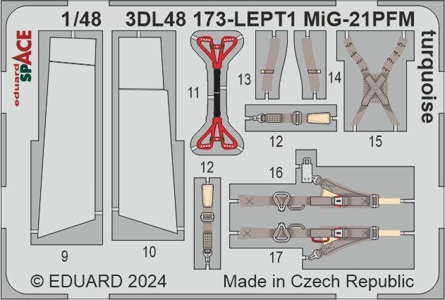 Eduard 3DL48173 MiG-21PFM turquoise SPACE EDUARD 1/48 – immagine 3