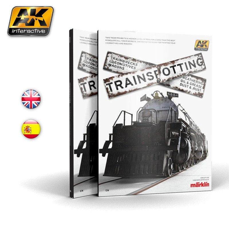 AK Interactive AK696 Techniques de modélisation Trainspotting Livre en anglais
