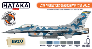 Hataka HTK-CS30 ORANGE LINE – USAF Aggressor Squadron paint set vol. 2 (6x17ml) – Bild 2