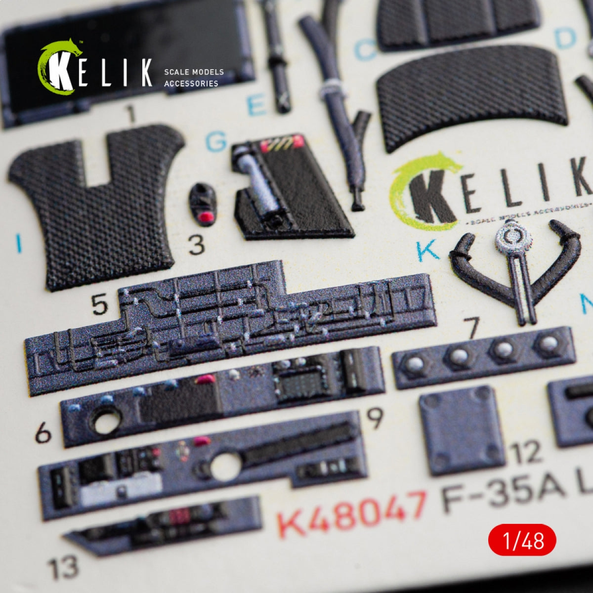 KELIK K48047 F-35A LIGHTNING II INTERIOR 3D DECALS FOR KITTY HAWK KIT 1/48 – zdjęcie 4