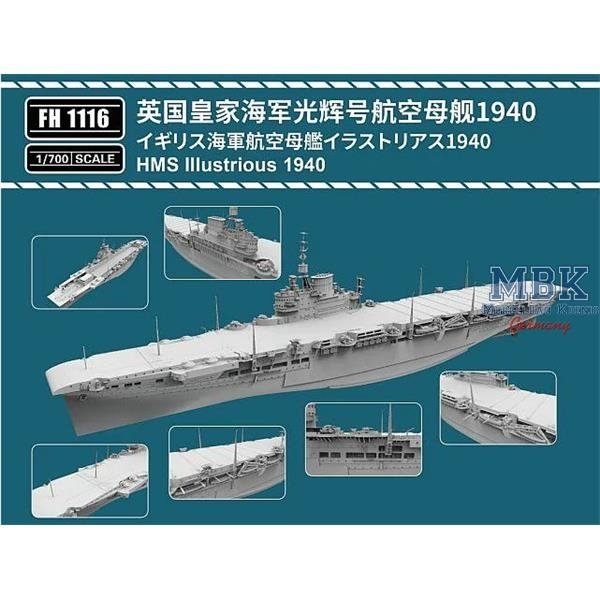 FlyHawk Model FH1116 HMS Illustrious 1940 1/700 – Bild 3