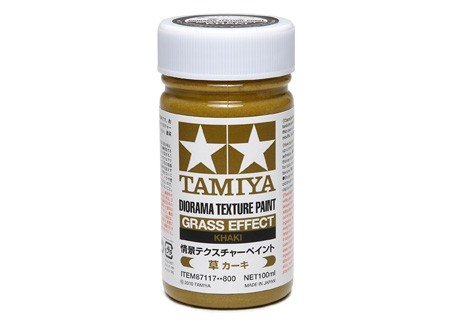 Peinture texturée pour diorama Tamiya 87117 (effet herbe, kaki)