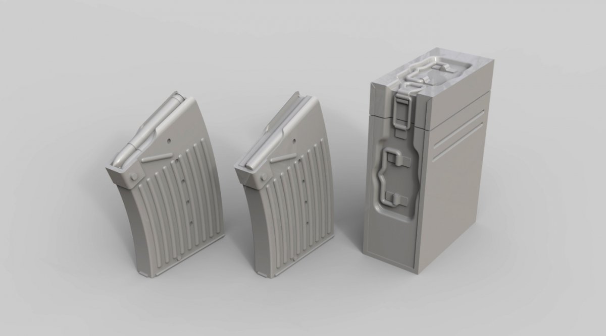 EUREKA XXL E-043 2 cm FlaK38 ammo boxes and magazines 1/35 – Bild 2