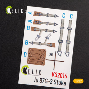 KELIK K32016 JUNKERS JU 87 D/G STUKA - INTERIOR 3D DECAL FOR TRUMPETER KIT 1/32 – immagine 2