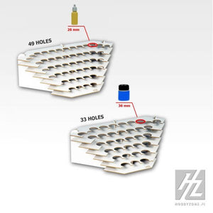 Hobby Zone HZ-S2nb (36mm) Narożny Duży Stojak na farby modelarskie – immagine 2