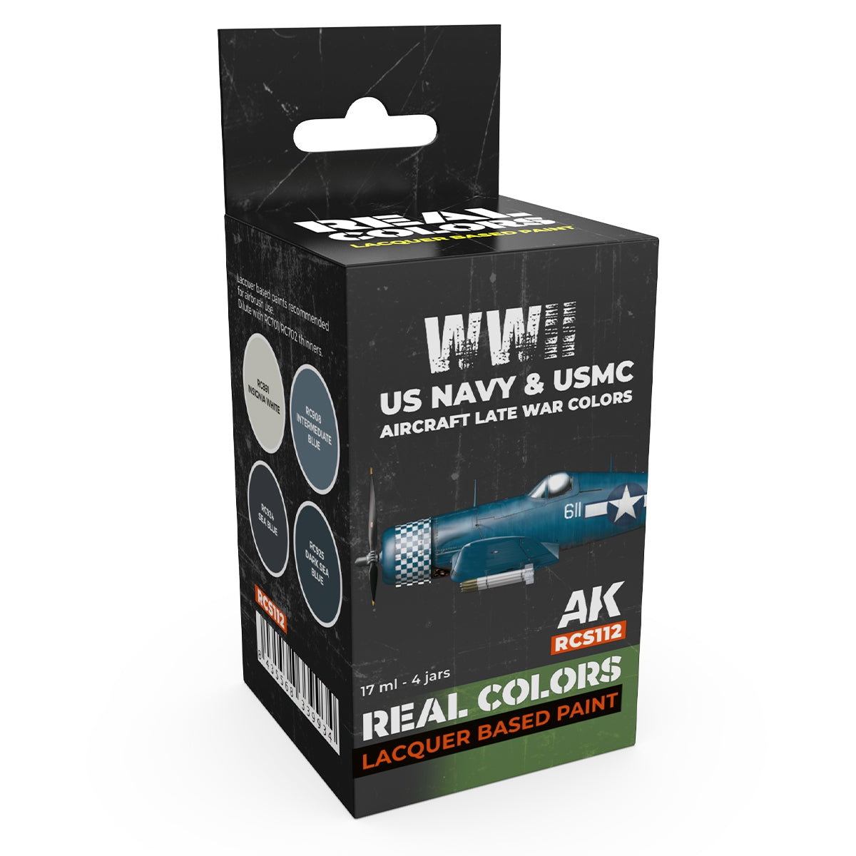 AK Interactive RCS112 WWII US Navy &amp;amp; USMC Aircraft Late War Colors 4x17ml