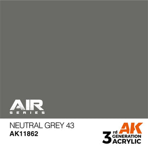 AK Interactive AK11862 NEUTRAL GREY 43 – AIR 17 ml