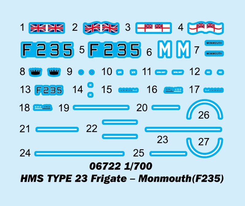 Trumpeter 06722 HMS TYPE 23 Frigate – Monmouth(F235) 1/700 – Bild 3