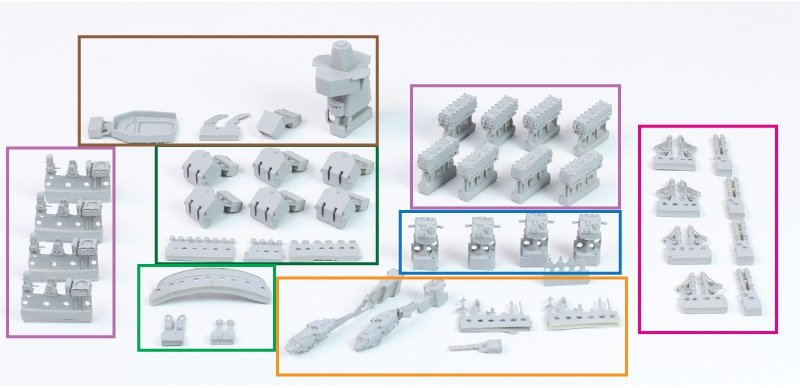 Pontos 35011F1 USS BB-63 Missouri BATTLESHIP Detail Up Set 1/350 – immagine 13