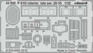 Eduard 32955 P-51D interior late ser. 20-35 1/32 TAMIYA – imagen 2