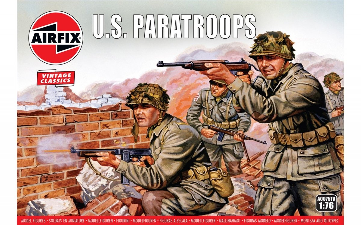 Airfix 00751V Parachutistes américains de la Seconde Guerre mondiale, échelle 1/76