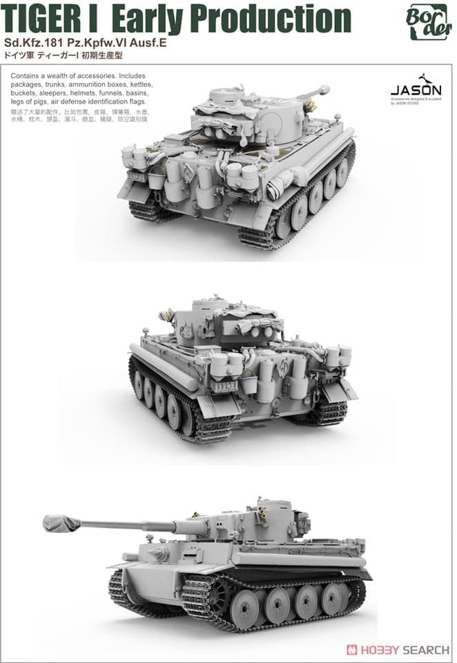 Border Model BT-010 Tiger I Early Production Sd.Kfz.181 Pz.Kpfw.VI Ausf.E 1/35 – immagine 2