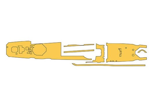 Hasegawa QG70 (72170) Linoleum Masking Sheet fo Yugumo Class 1/700 – Bild 2