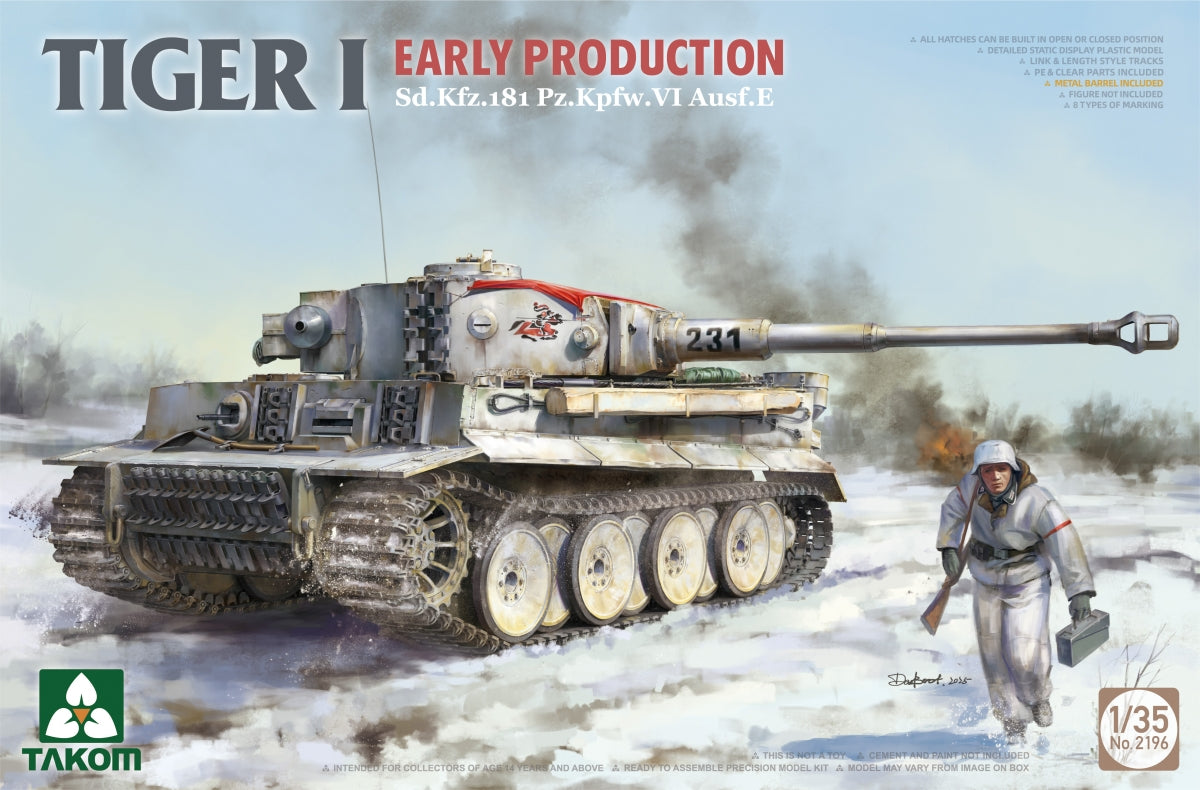 Takom 2196 TIGER I PREMIÈRE PRODUCTION Sd.Kfz.181 Pz.Kpfw.VI Ausf.E 1/35