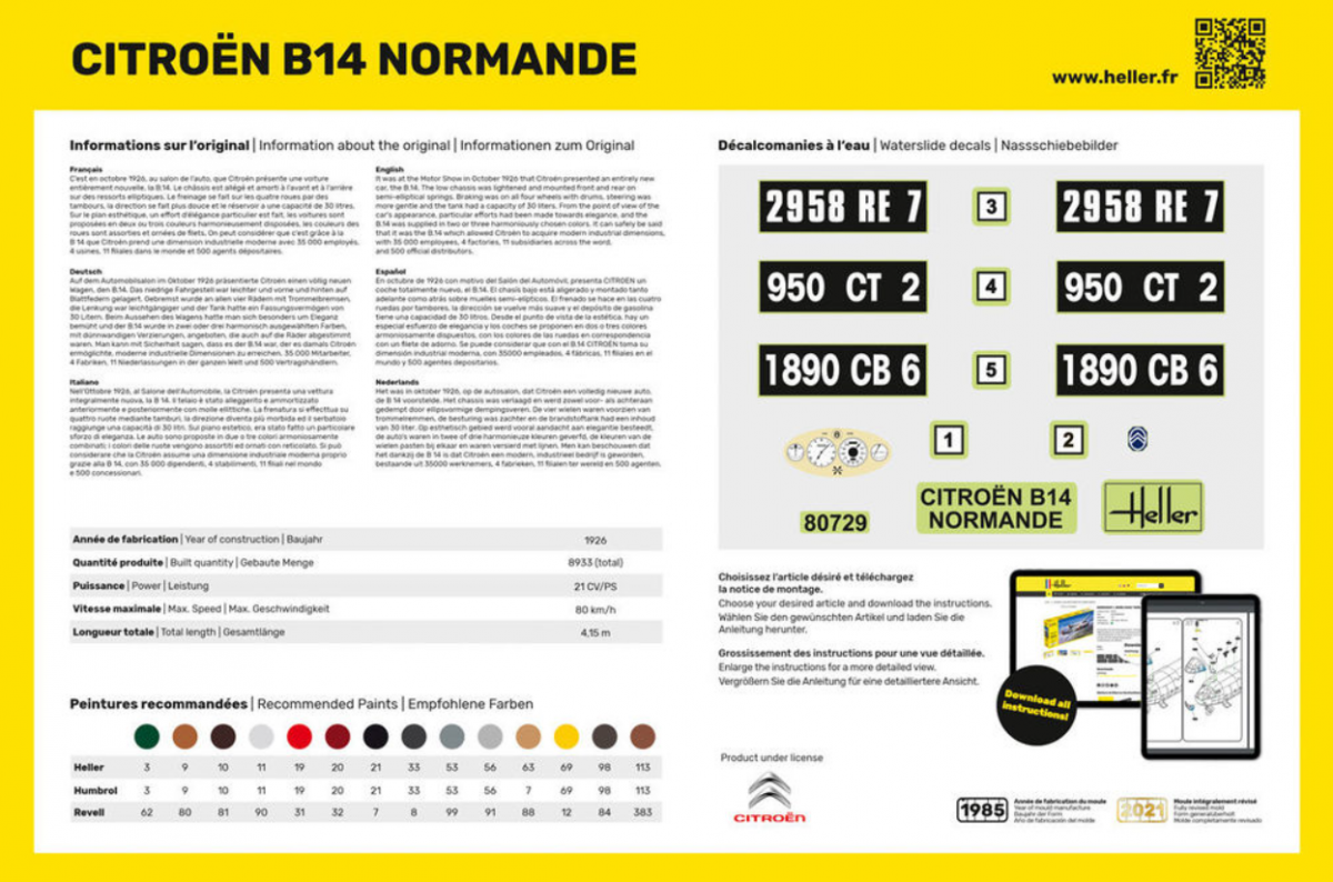 Heller 56729 Starter Kit - Citroen B14 Normande 1/24 – Bild 2