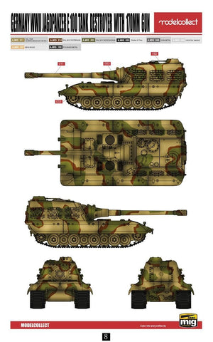 Modelcollect UA72116 Chasseur de chars allemand Jagdpanzer E-100 de la Seconde Guerre mondiale avec canon de 170 mm (1/72) – image 4