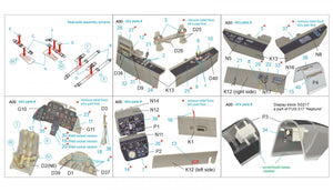 Quinta Studio QD32070 Me 262B1a/U-1 3D-Printed &amp;amp; coloured Interior on decal paper (Trumpeter) 1/32 – immagine 12
