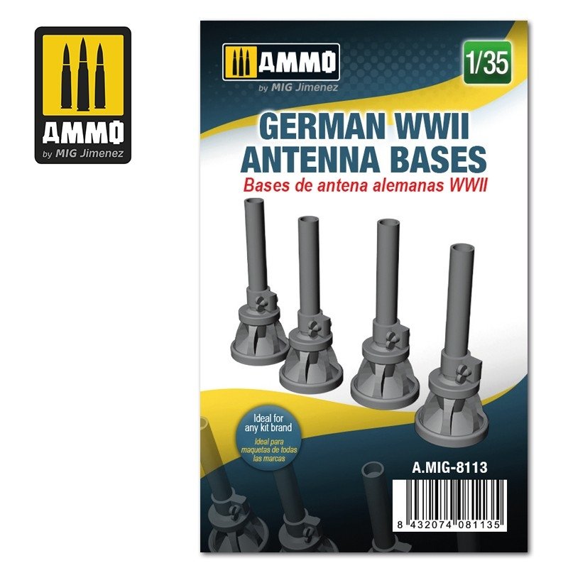 Munitions pour MiG 8113, bases d'antennes allemandes de la Seconde Guerre mondiale, échelle 1/35