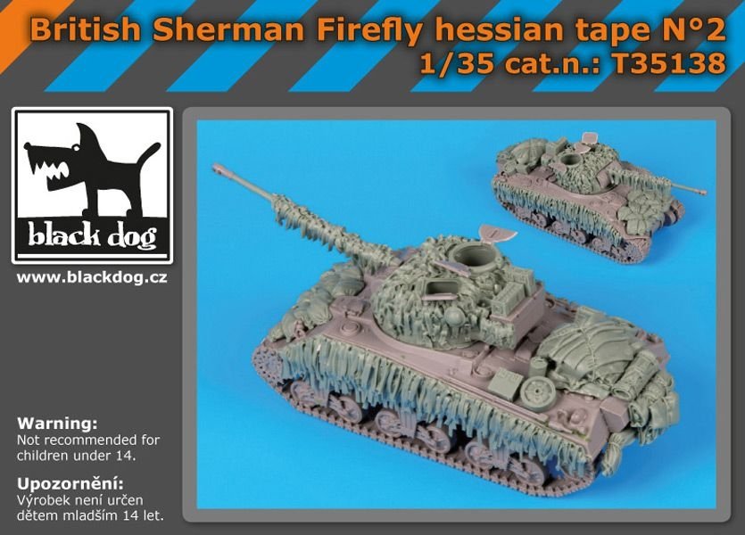 Ruban de jute Black Dog T35138 pour Sherman Firefly britannique, échelle 1/35