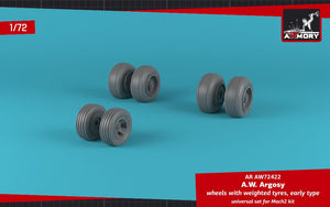 Armory Models AW72422 A.W. Argosy wheels w/ weighted tires, early version 1/72 – immagine 4