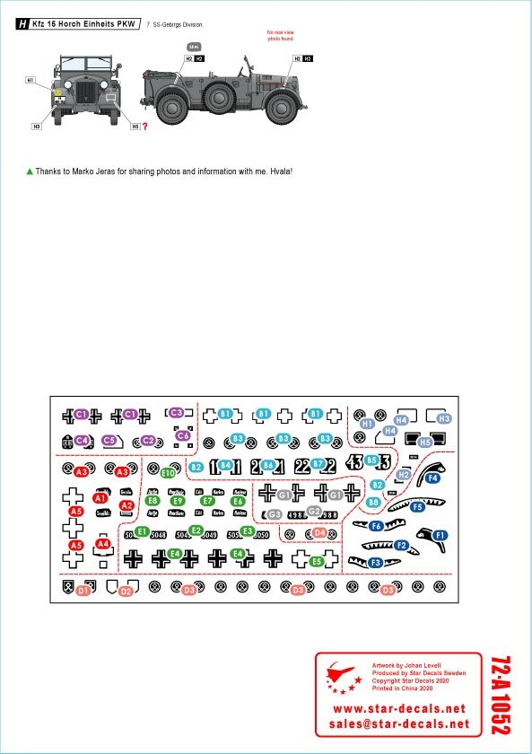 Star Decals 72-A1052 Balkan WW2 # 2. 1/72 – zdjęcie 2