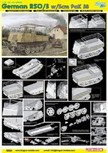 Dragon 6684 German RSO/3 w/5cm PaK 38 1/35 – immagine 2