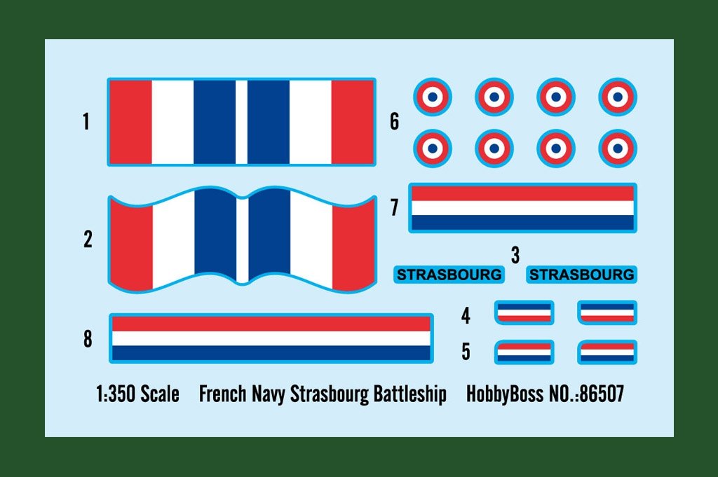 Hobby Boss 86507 French Navy Strasbourg Battleship 1/350 – immagine 3
